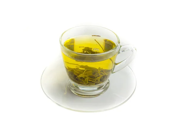 Fundo de chá verde fresco — Fotografia de Stock
