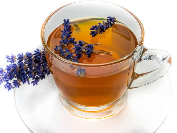 Friss Lavendel tea háttér — Stock Fotó