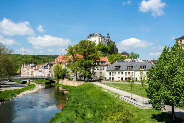 Greiz i Thüringen bakgrund — Stockfoto