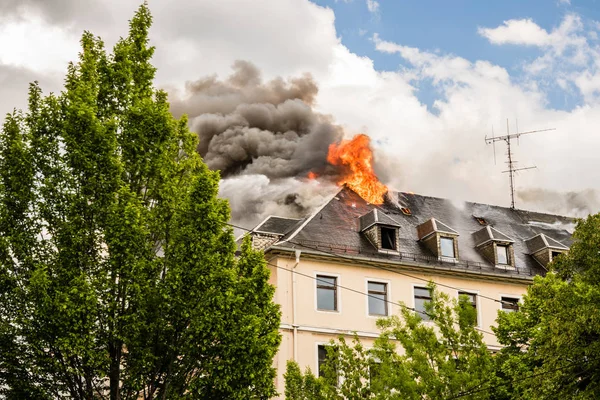Burning House Fire Background — Stock Photo, Image