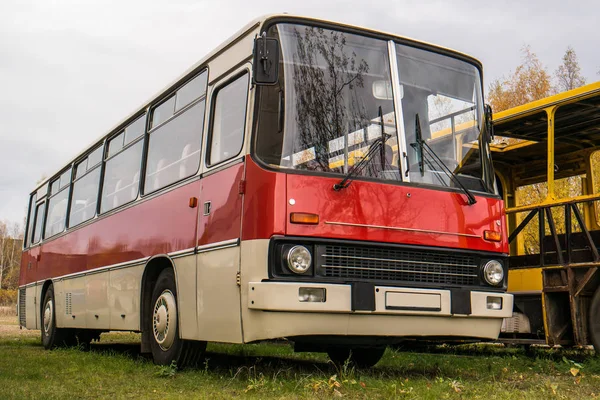 Retro Ddr Tło Autobusu — Zdjęcie stockowe