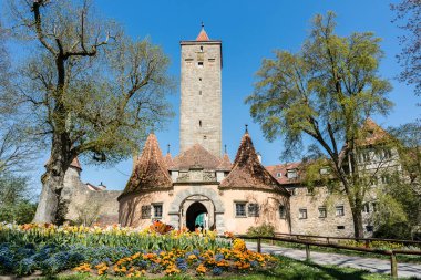 Rothenburg ob der Tauber Castle Gate in Spring clipart