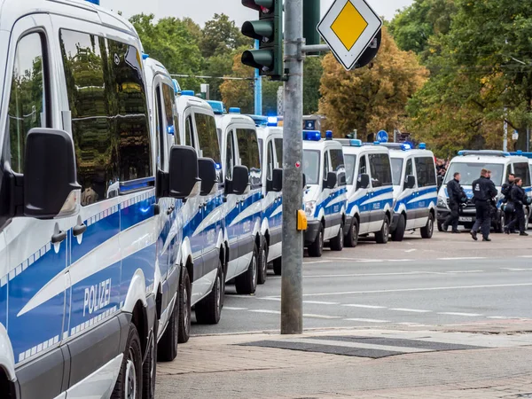 Polizeiblockade in Deutschland — Stockfoto