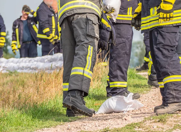 Sandbag en la brigada de bomberos — Foto de Stock