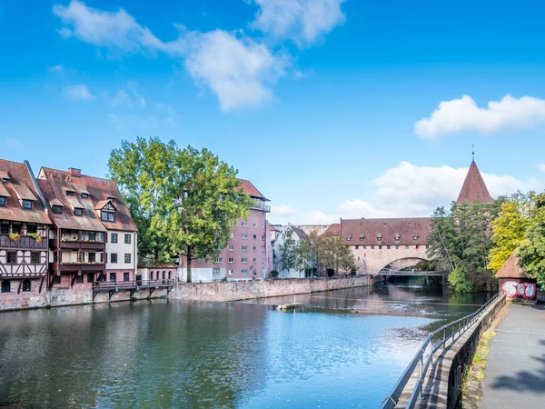 "Kettensteg "Nürnberg in Franconia Németország — Stock Fotó