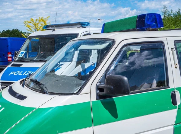German police cars in action