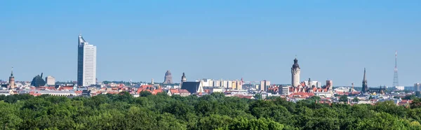 Panorama Skyline Leipzig — Fotografia de Stock