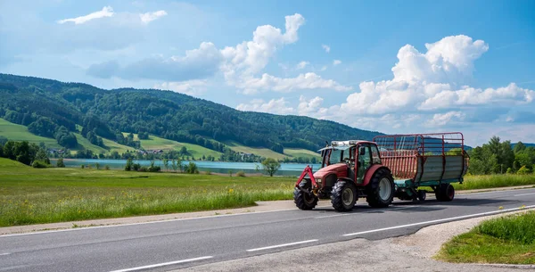 Fondo de tractor agrícola panorámico — Foto de Stock