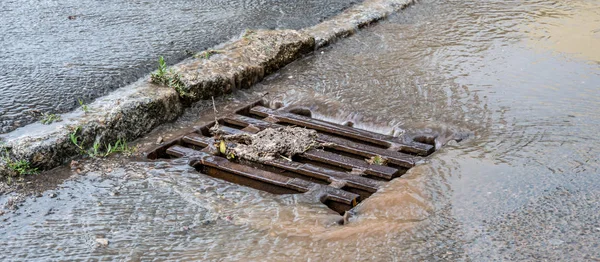 Klimawandel-Hochwasser in der Stadt — Stockfoto