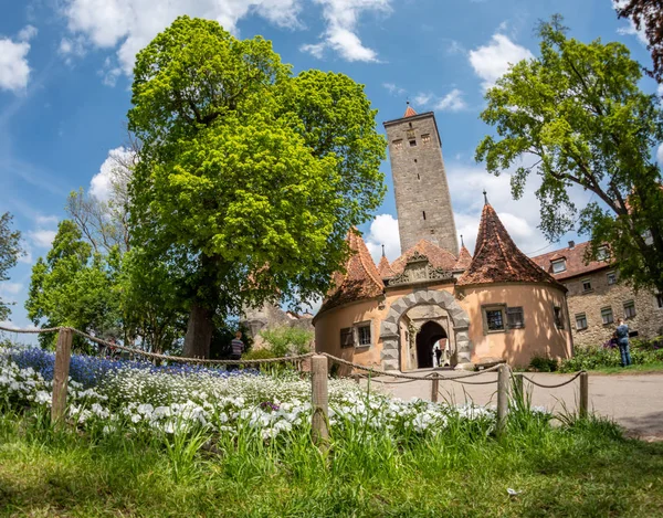 Rothenburg ob der Tauber in primavera — Foto Stock
