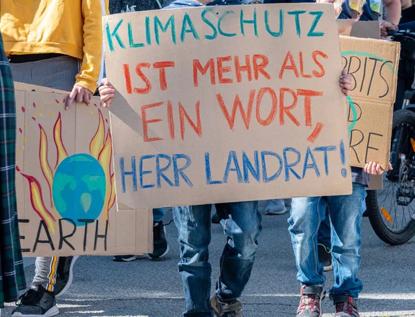 Fridays for Future poster to politics in Germany — Stock Photo, Image