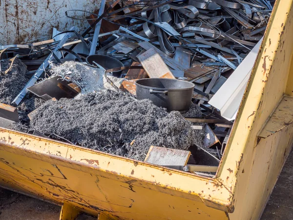 Container with Iron scrap — 스톡 사진