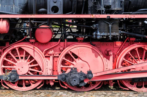 Oude vintage treinwielen — Stockfoto
