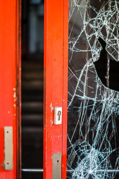 Vandalism on a Door — Stock Photo, Image