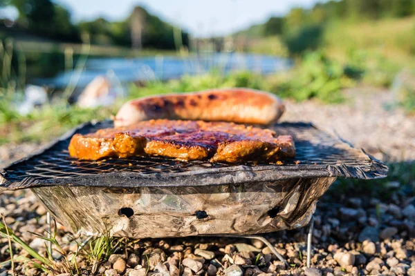 Jednorázový gril obrázek — Stock fotografie