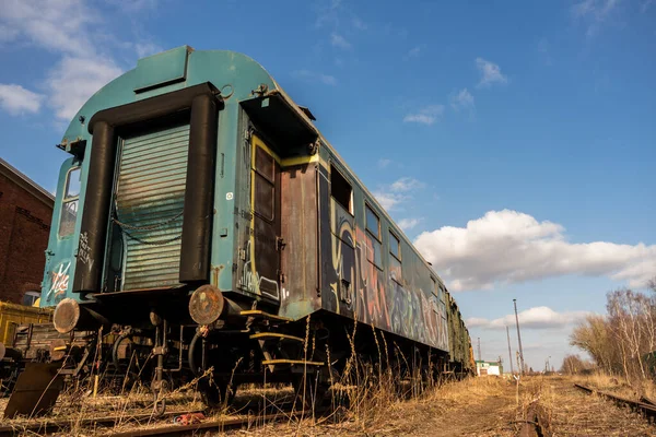 Oude DDR-treinwagons — Stockfoto