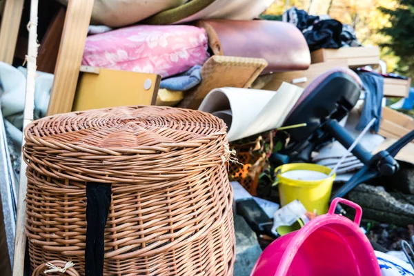 Bulky waste collection on the street — Stock Photo, Image