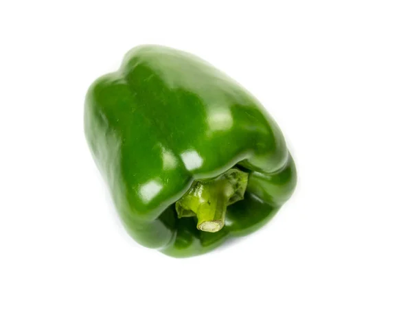 Paprika verde fresca aislada — Foto de Stock