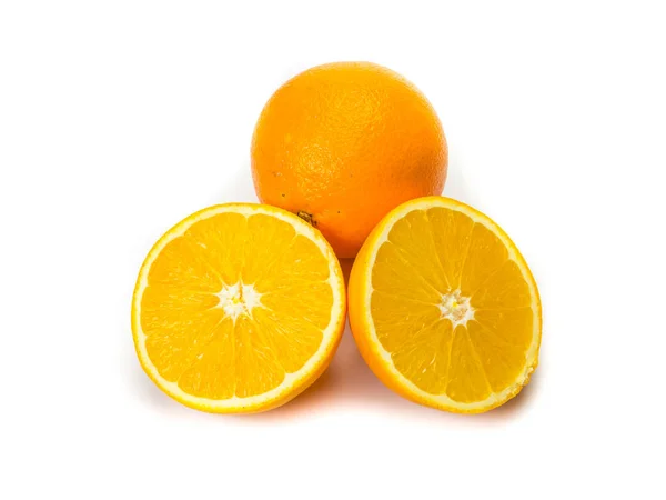 Orange au fond blanc isolé — Photo