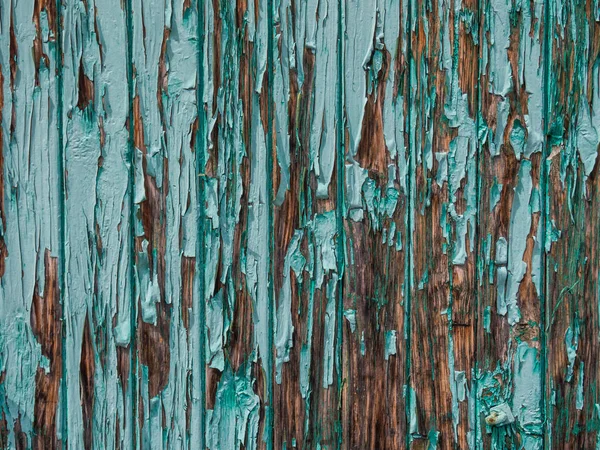 Zvětralá zelená dřevěná zeď — Stock fotografie