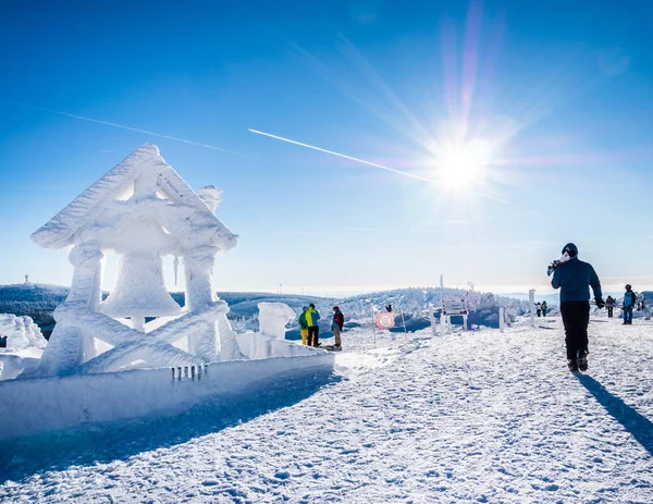 Wintersport am Fichtelberg — Stockfoto