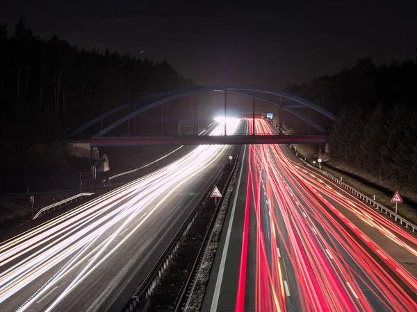 Panorama cruce de la autopista en Alemania — Foto de Stock