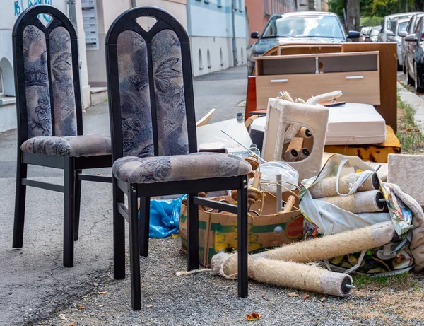 Reciclagem de resolução de apartamento resíduos volumosos — Fotografia de Stock