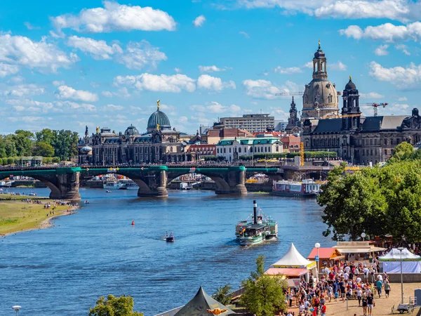 View of the Elbufer from Dresden — Stockfoto