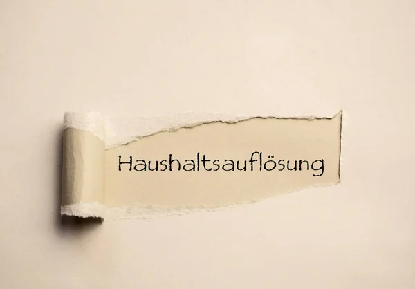 Housholds paper німецькою — стокове фото