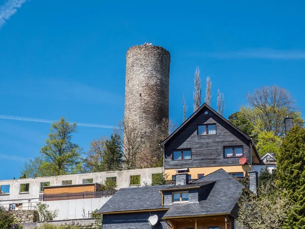 Oude toren in Bad Lobenstein Thüringen — Stockfoto