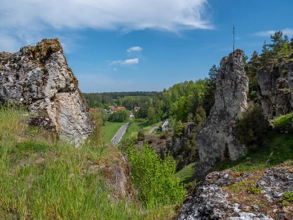 Franconian İsviçre 'de manzara Bavyera Almanya — Stok fotoğraf