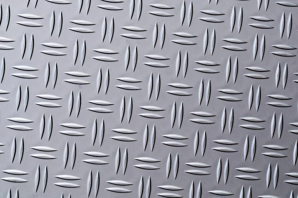 Silver checker plate background image — 图库照片