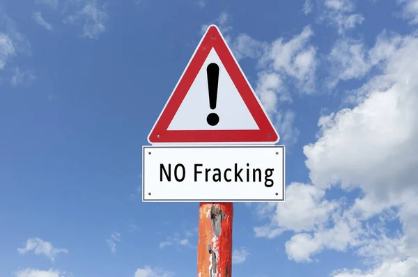 Sin Fracking Warnsign fondo —  Fotos de Stock