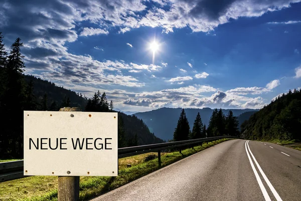 NEW WAYS Sign in German — Stockfoto