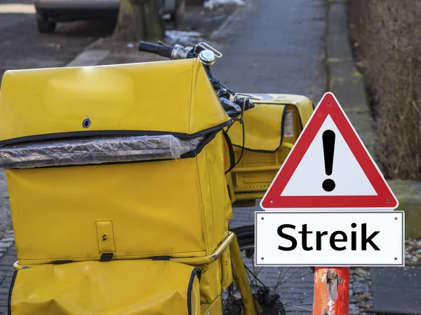 German post strike sign — Stock Photo, Image
