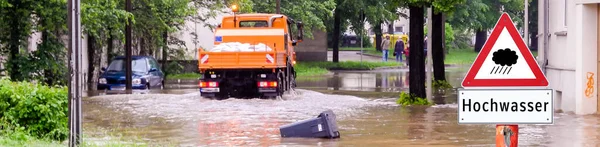 Översvämning i Panorama på tyska — Stockfoto