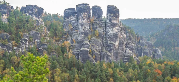 Panorama Sandstone Switzerland in Germany — Stock Photo, Image