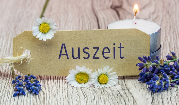 Deutsches "Auszeit" -Schild — Stockfoto