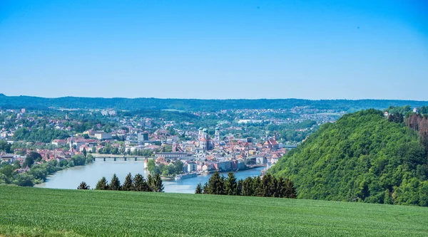 Panorama Pohled na město Pasov — Stock fotografie