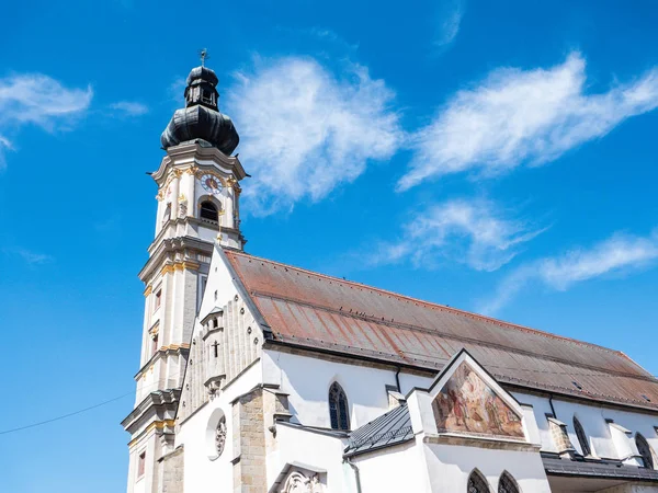 Kostel Deggendorf Německo pozadí — Stock fotografie