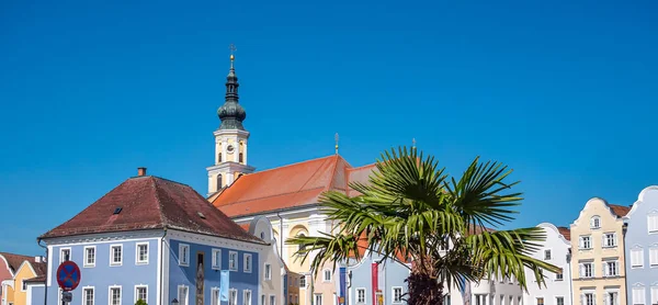 Panorama skyline de Schaerding na Áustria — Fotografia de Stock