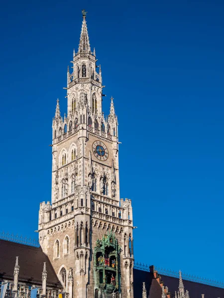 德国慕尼黑市政厅塔 — 图库照片