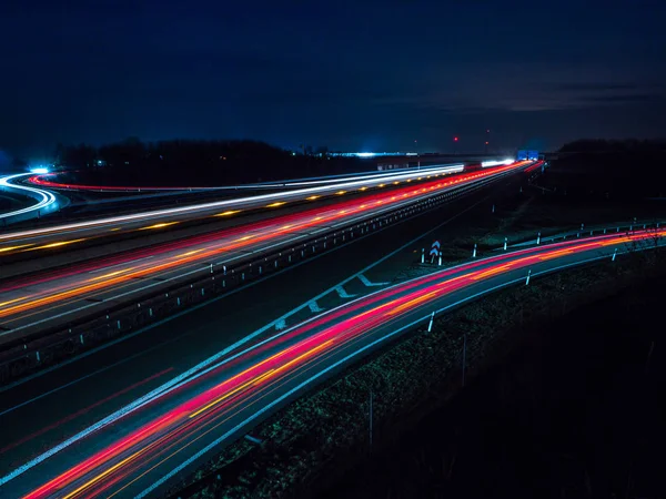 Iluminación borrosa en la calle — Foto de Stock