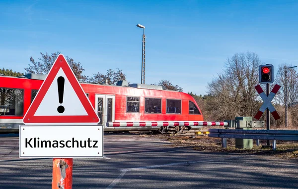 Trasporto ferroviario una possibilità per la protezione del clima — Foto Stock