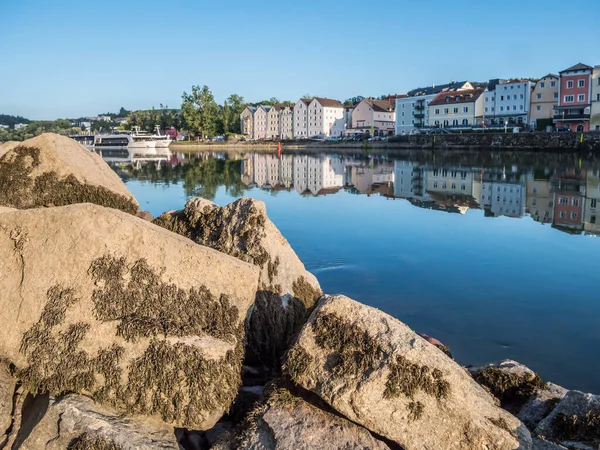 Wintry Inn río en Passau — Foto de Stock