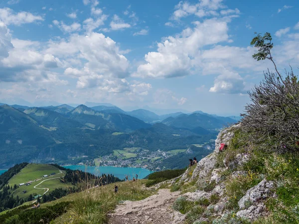 The Mondsee from above in the Salzkammergut — Stock Photo, Image