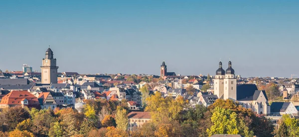 Panorama old town of Plauen in Saxony — Stok fotoğraf