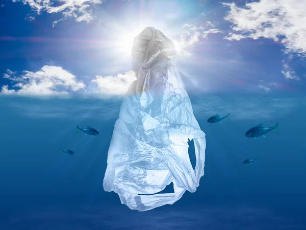 The tip of the plastic iceberg pollution — ストック写真