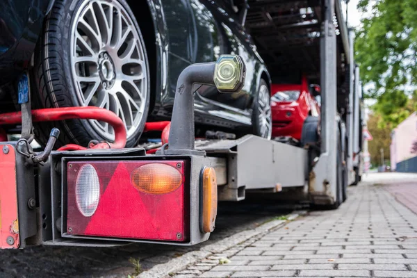 Autotransporter Logistik Hintergrundbild — Stockfoto