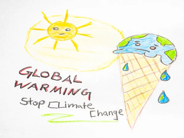 Global Warming Stop Mudança Climática — Fotografia de Stock